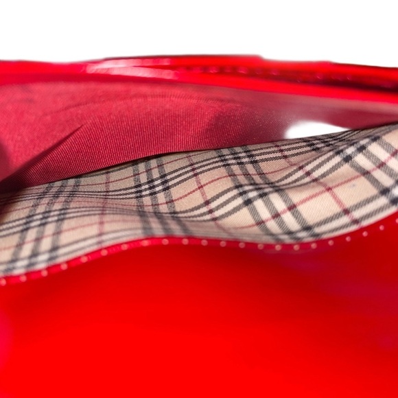 Burberry Novacheck red leather wallet with change purse. Includes COA WLT2 - Picture 4 of 11